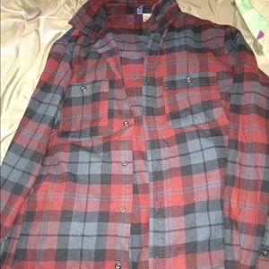 red and blue flannel